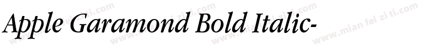 Apple Garamond Bold Italic字体转换